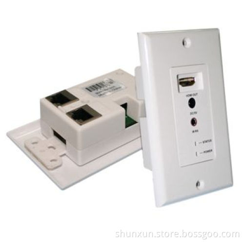 50m HDMI Extender Wall Plate, Over Cat5, with IR Control, 5V DC Voltage and Modular Design